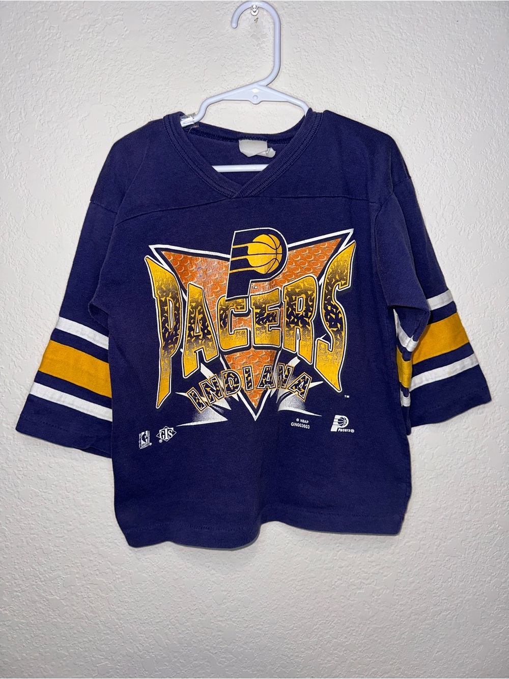 Vintage NBA Indiana Pacers Navy & Gold Kids Graphic Tee